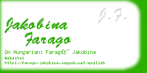 jakobina farago business card